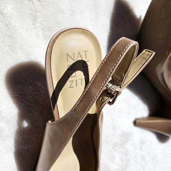 NATURALIZER, Rose gold sling back pointed pumps with stylish buckle detail - Picture 12 of 15